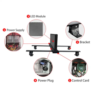 จอ LED ติดหลังคารถแท็กซี่ไร้สาย P2.5 กันน้ำ IP65 สำหรับใช้งานกลางแจ้ง  สามารถตั้งโปรแกรมได้ เหมาะสำหรับการโฆษณาและการใช้งานทางการแพทย์ - Product Image 4