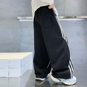 <span class=keywords><strong>Pantaloni</strong></span> Sportivi Autunno/Primavera per Ragazzi 2025 Nuova Collezione Taglie Grandi Larghi <span class=keywords><strong>Pantaloni</strong></span> Dritti Sportivi con Rivestimento in PU e Stampa Digitale - Product Image 4