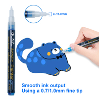 Stylos de peinture acrylique à pointe extra fine de 12 couleurs, marqueur crayon pour la peinture sur roche
