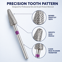 Mèches à flamme/cône améliorées Mèches à ongles professionnelles Outils de manucure 2.35mm OEM ODM Vente en gros Mèche à ongles en carbure de tungstène