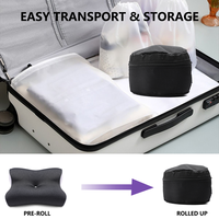 Vente en gros violet petit mini oreiller personnalisé rebond du cou amovible lavable couverture mini sieste de voyage oreiller en mousse à mémoire de forme