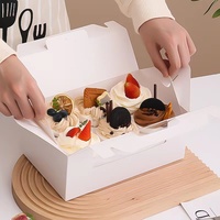 Boîte à cupcakes en carton en gros, vente chaude, boîte à dessert, boîte à mousse, boîte à gâteaux, plateau à gâteaux, boîte à cupcakes blanche, emballage