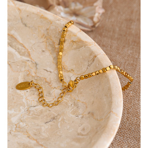 JINYOU 4188 Bracciale Premium in Acciaio Inossidabile Placcato Oro con Perline Quadrate per <span class=keywords><strong>Gioielli</strong></span> Personalizzati di Alta Qualità - Product Image 2