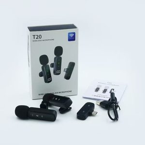 NotatrustTwo Microphones LED Light Lavalier Mic 3 en 1 Microphone sans fil professionnel mini pour iPhone/Android/Caméra - Product Image 2
