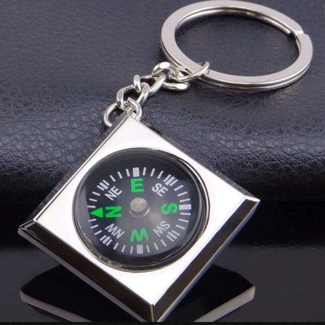 Mini Compass Keychain - Customizable Survival Tool