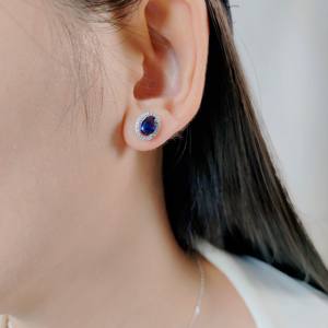 Prachtige Smaragd Verfraaide 925 Ketting Elegantie Luxe Zirkoon Ketting Fijne Sieraden Ovale Saffier Set Voor Geliefden Moeders - Product Image 6