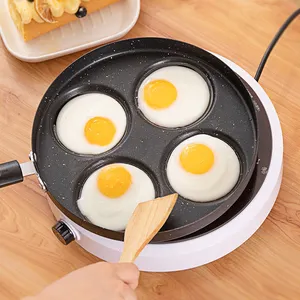 Four-Hole Omelette Pan Egg Burger Frying Non-stick Breakfast Machine Cookware Flat Bottom Egg Boiler