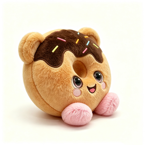 Peluche donut personnalisée, peluche donut ours, peluche alimentaire, animal en peluche donut - Product Image 2