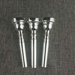 <span class=keywords><strong>Boquilla</strong></span> de <span class=keywords><strong>trompeta</strong></span>-Latón plateado con plata-<span class=keywords><strong>Boquilla</strong></span> de <span class=keywords><strong>trompeta</strong></span> cromada-3C <span class=keywords><strong>5C</strong></span> 7C - Product Image 1