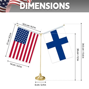 Финский флаг настольный флаг синий и белый крест классический дизайн кафе стол для создания свежей атмосферы украшения - Product Image 2