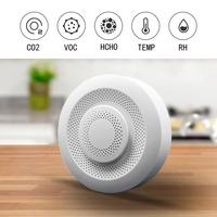 Boîtier d'air intelligent Tuya WiFi OLED en plastique, alimenté par batterie, détection PM2.5, COV, formaldéhyde, OS Android, résolution d'écran