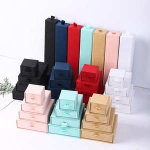 Custom Logo Mini Plain Hard Paper Gift Box Sliding Drawer Paper Box For Jewelry