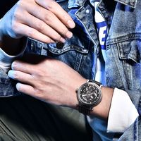 Jam Tangan Pria BENYAR 5202 Otomatis Mekanik Bisnis Mewah Tali Kulit Tahan Air Sport