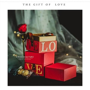 Caja de Regalo de Joyería con Diseño Romántico y Estampado de Amor, Personalizada, al por Mayor, con Asa - Product Image 5