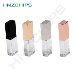HMZCHIPS Пользовательский логотип 16 ГБ мини металлический кристалл Флешка USB 2,0 3,0 флэш-накопители карта памяти 4 ГБ 8 ГБ 32 ГБ 64 ГБ USB флэш-накопители