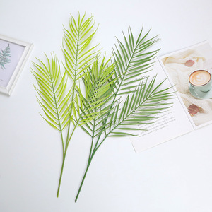 Hojas de Árbol Artificiales Timo de Hierro, 68 cm, Plástico, Decoración Verde para Bodas, Accesorio de Planta de Hoja de Palma Individual - Product Image 1