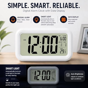 Direct Factory Calendar Electronic <b>Clock</b> Thermometer Hygrometer Desk <b>Clock</b> Study Student <b>Children</b> Bedroom <b>Alarm</b> <b>Clock</b> - Product Image 3