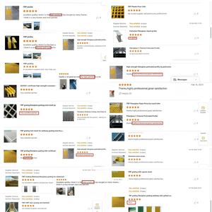 Grille en PRF multicolore en plastique renforcé de fibres de verre pour couvercle de tranchée et drain de sol - Product Image 4