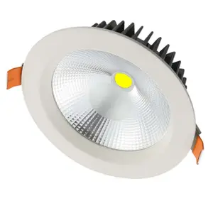 Dimmable 8 Inci Lubang 205Mm COB Die Casting LED Downlight 25W 30W 35W 40W 45W Lampu Bawah