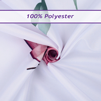 Rideau de douche floral violet aquarelle 72 x 72 po en tissu polyester imperméable et résistant à la moisissure avec 12 crochets