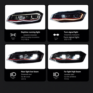 Specifically 19-22 for Polo Headlight Assembly Modified LED Daytime Running Lights Touch Blue Flowing Turn Signal 55W 12V Modifi - Product Image 4