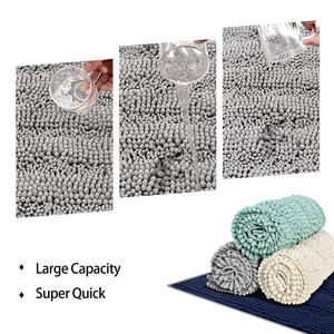 FIGOO - Alfombras de Baño de Felpa Suave de Poliéster de Lujo a Precio Económico, Antideslizantes, Súper Absorbentes, Lavables a Máquina, Alfombrillas para Piso de Baño - Product Image 3