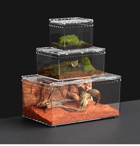 Terrarium pour reptiles en acrylique haute transparence, durable, écologique, moderne, empilable, avec porte frontale pour tarantule et gecko - Product Image 6