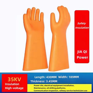 Guantes de seguridad para electricistas de clase 00 de alto voltaje Guantes protectores aislantes de caucho natural - Product Image 2