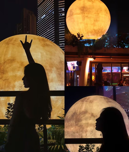 Lámpara de Techo ECOJAS Moon, Decoración de Ambiente de Diseño, Luminarias con Impresión 3D de Planeta, Lámpara Lunar para Exteriores P-0523 - Product Image 2