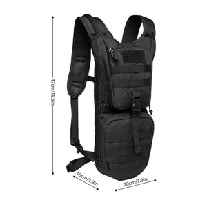 Sac à dos d'hydratation tactique de survie 2L, 2,5L, 3L, imperméable, en nylon renforcé, pour la randonnée, le camping et les aventures en plein air - Product Image 3