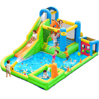 Château gonflable commercial robuste avec toboggan aquatique pour adultes et enfants – En stock aux États-Unis