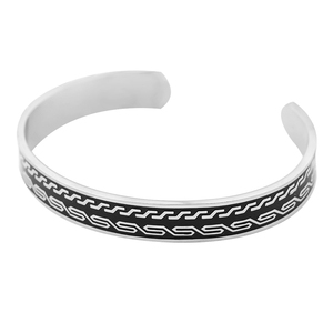 Stainless Steel Fashion Classic Half Open Simple Custom Cuff <b>Bangle</b> Ring Vintage Jewelry <b>Set</b> Custom - Product Image 5