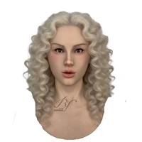 Masque réaliste en silicone fait main pour femme, avec caractéristiques d'apparence naturelle, pour la production cinématographique et les masques de célébrités.