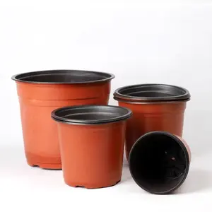 Vaso de plástico artificial para plantas, flor pequena de 4 polegadas artificial p8 p10 p12 polegadas