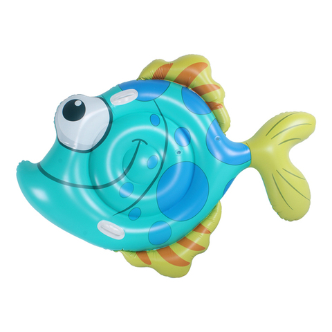 Quick-Inflate PVC Lightweight Buoyant Waterplay Fish Beach Adults Kids Inflatable Pool Float for Summer Water Party