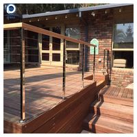 Pagar Balkon & Tangga Villa Bahan Stainless Steel Harga Pabrik, Railing Kabel Hitam untuk Dek OEM