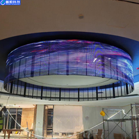 Pantalla de película LED transparente P2.5 de alta calidad Pushunled para soporte de DJ para metro y publicidad de medios Video de pantalla 3D