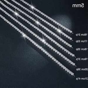 All <b>Fashions</b> <b>Tennis</b> <b>Bracelet</b> 4mm 5mm Moissanite Hip-Hop Jewelry Fine Sterling Sier Moissanite - Product Image 6