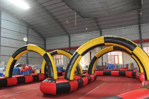 Pista de Autos Inflables WINSUN para Niños y Adultos, Diversión al Aire Libre, Certificación CE, PVC Impermeable, Diseño Personalizado, Equipo de Juegos - Product Image 4