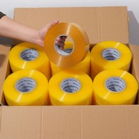 Ruban adhésif coloré pour emballage, rouleau géant de ruban adhésif BOPP pour scellage de cartons, logistique express et emballage d'entrepôt
