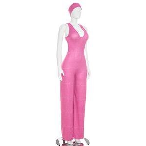 Viviblook D26JP243 Mono de yoga para mujer, nuevo, sexy, sin mangas, de color liso, sin espalda, informal, de una pieza, con diadema - Product Image 5