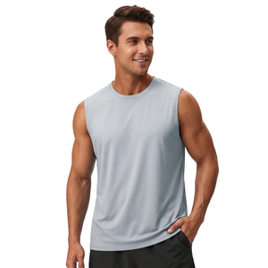 เสื้อกล้ามผู้ชายคุณภาพสูง ทรงหลวม ผ้าฝ้าย เสื้อออกกำลังกาย ขายส่ง - Product Image 1
