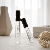 Flacons d'échantillons de parfum en verre de luxe 2 ml 2,5 ml, flacons pulvérisateurs transparents avec atomiseur, impression sérigraphique pour testeur de parfum