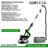Outils électriques industriels 900W ponceuse électrique à mastic pour cloisons sèches lumière LED poussière vide surface murale girafe ponceuse