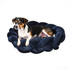 LY Handmade <span class=keywords><strong>Pet</strong></span> Nest Anpassbares DIY Soft Fabric Katzen bett Hand geflochtenes Twist Nest Wasch bares rutsch festes Cat <span class=keywords><strong>Dog</strong></span> House Sommer zubehör - Product Image 1