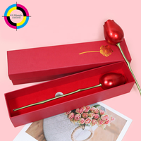 Juego de Cajas de Regalo Rojas de Dos Piezas con Lámina Dorada en Relieve - Material Reciclable Ecológico, Ideal para Regalos Personalizados de Boda o Festivos