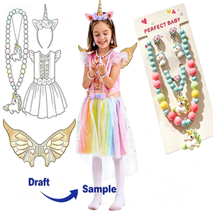Disfraz de <span class=keywords><strong>unicornio</strong></span> arcoíris para niñas con diadema, tutú de <span class=keywords><strong>princesa</strong></span> para fiesta de cumpleaños, Halloween, carnaval, cosplay, de 4 a 12 años - Product Image 2