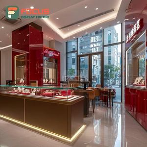 Minimalist Luxury Jewelry Display System Laminated Finish Jewelry Shop Display Cabinet - Product Image 1