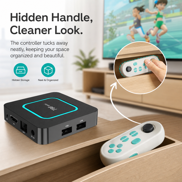 HXT Wholesale Android TV Box with AI Motion Games 4K Ultra HD Streaming Player Family Sports Game Console