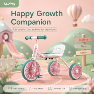 Cochecito de viaje ligero Luddy 3 en <span class=keywords><strong>1</strong></span>, <span class=keywords><strong>triciclo</strong></span> para niños pequeños, bicicleta de equilibrio para bebés, juguete para pasear por el parque - Product Image 1
